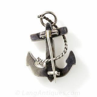Small Scottish Agate Anchor Pin
