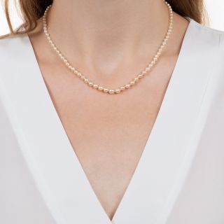 Small Strand Of Graduated Natural Pearls
