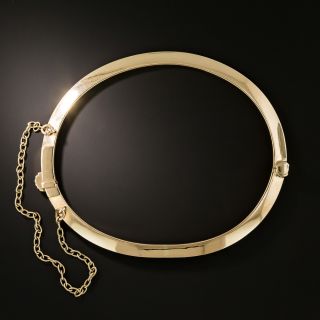 Small Victorian Children's Rose Gold Bangle Bracelet - 2