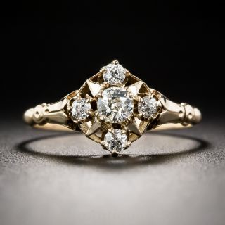 Small Victorian Diamond Cluster Ring