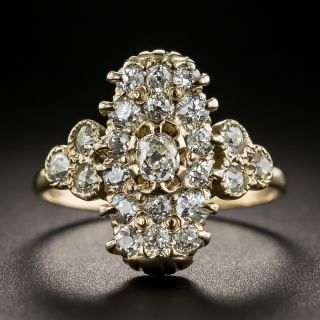 Small Victorian Diamond Dinner Ring - 1