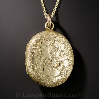 Small Victorian Engraved Locket