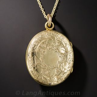 Small Victorian Engraved Locket
