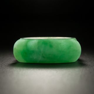Solid Jade Saddle Ring