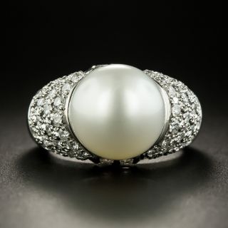 South Sea Pearl and Diamond Ring - 3