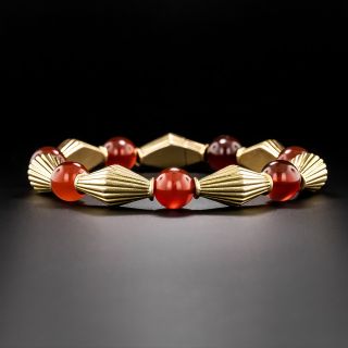 Spanish 18K Carnelian Bead Bracelet - 2