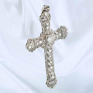 Spanish Diamond Cross Pendant