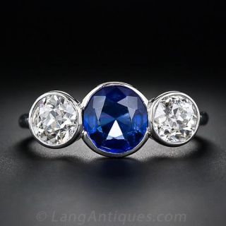 Spaulding & Co.  'No Heat-Burma' Sapphire and Diamond Ring
