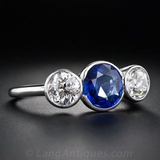 Spaulding & Co.  'No Heat-Burma' Sapphire and Diamond Ring
