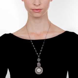Spectacular Edwardian Necklace with Pendant Watch