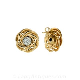 Spiral Diamond Earrings