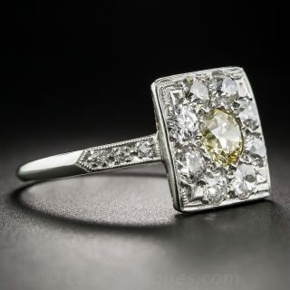 Square Art Deco Diamond Dinner Ring