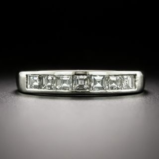 Square-Cut Diamond Platinum Band - 3