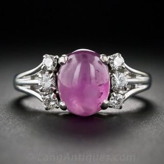 Star Ruby and Diamond Ring
