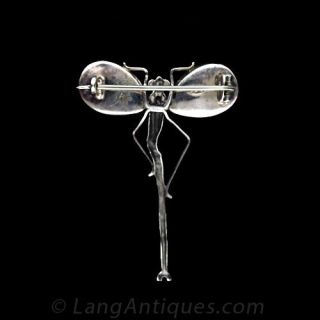 Sterling Dragonfly Brooch