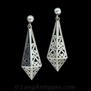 Sterling-Silver-Taxco-Clip-Earrings-Main-View