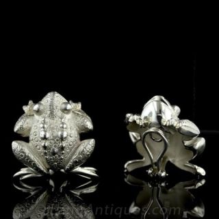 Sterling Silver Tiffany and Company Frog Earrings