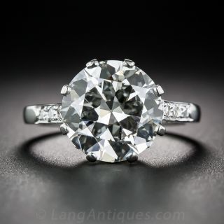 Stunning! 4.42 Carat Platinum and Diamond Ring - GIA L VVS2