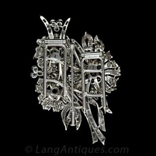 Stunning Diamond Floral Clips-Brooch