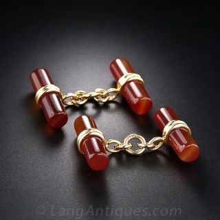 Sulka Carnelian Cufflinks