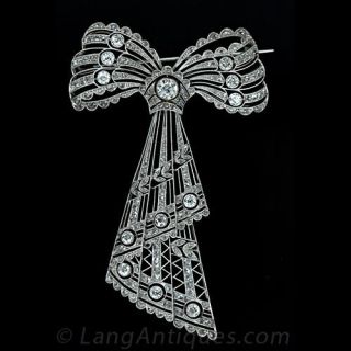 Superb Edwardian Bow Pin / Pendant