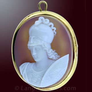 Superb Hardstone Cameo Brooch