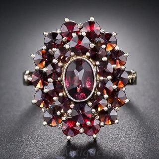 Swedish Garnet Cluster Ring