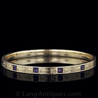 Sweet Amethyst Bangle Bracelet