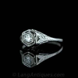 Sweet Art Deco Diamond Ring