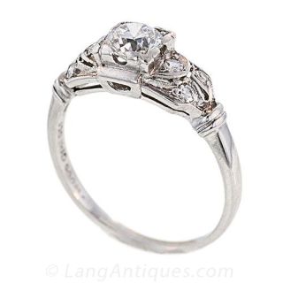 Sweet Art Deco Engagement Ring