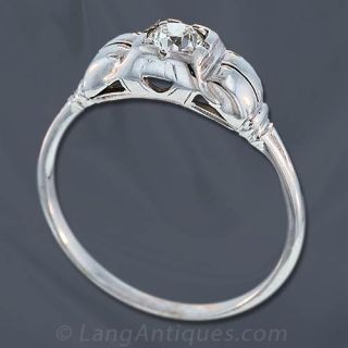 Sweet Engagement Ring, Circa 1940 s