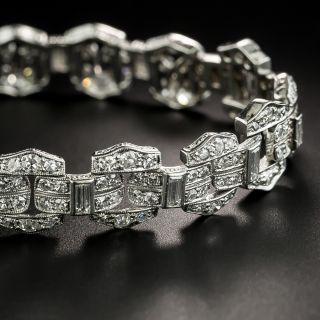 Swiss Art Deco Diamond Bracelet - 4