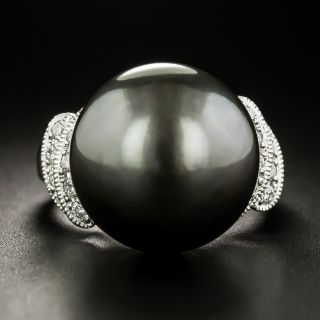 Tahitian Pearl and Diamond Ring - 2