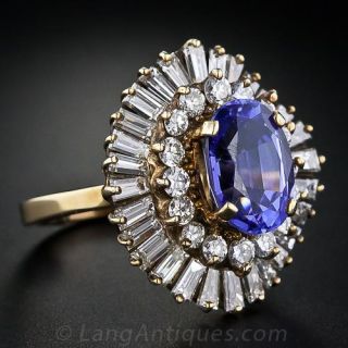 Tanzanite and Diamond Ballerina Ring