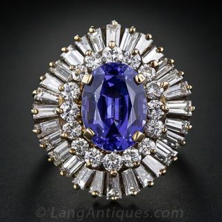 Tanzanite and Diamond Ballerina Ring