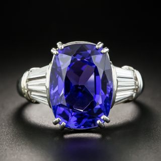 Tanzanite Platinum Diamond Ring - 2