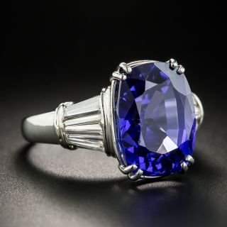 Tanzanite Platinum Diamond Ring