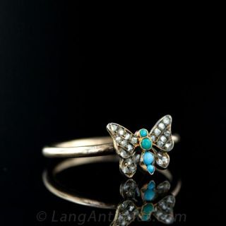Teeny Weeny Antique Butterfly Ring