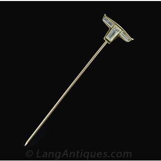 Texas Long Horn Diamond Stickpin Main View