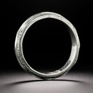 Textured Platinum Wedding Band