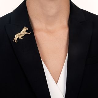 Textured Tiger Brooch by George Lederman