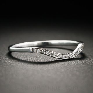 Thin Diamond Contoured Wedding Band