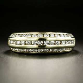 Three-Row Channel Set Diamond Band Ring - 2