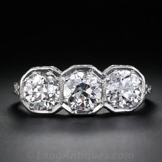 Three-Stone Antique Diamond  Ring