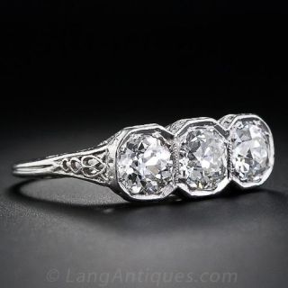 Three-Stone Antique Diamond  Ring