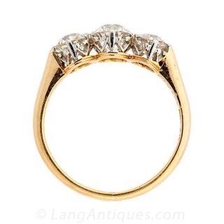 Three Stone Antique Diamond Ring
