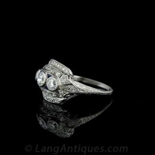 Three-Stone Art Deco Diamond Ring