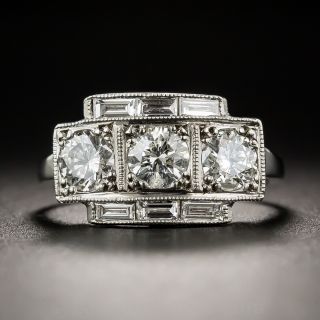 Three-Stone Diamond and Baguette Diamond Ring