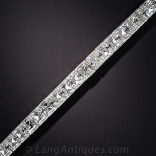 Tiffany & Co. 23 Carat French-Cut Diamond Art Deco Line Bracelet