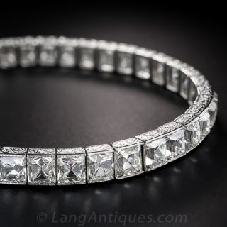 Tiffany & Co. 23 Carat French-Cut Diamond Art Deco Line Bracelet